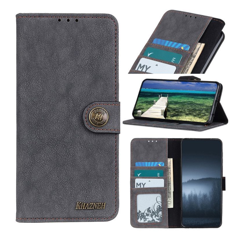 Folio-hoesje voor Moto G41 / G31 Khazneh Retro Split Kunstleer