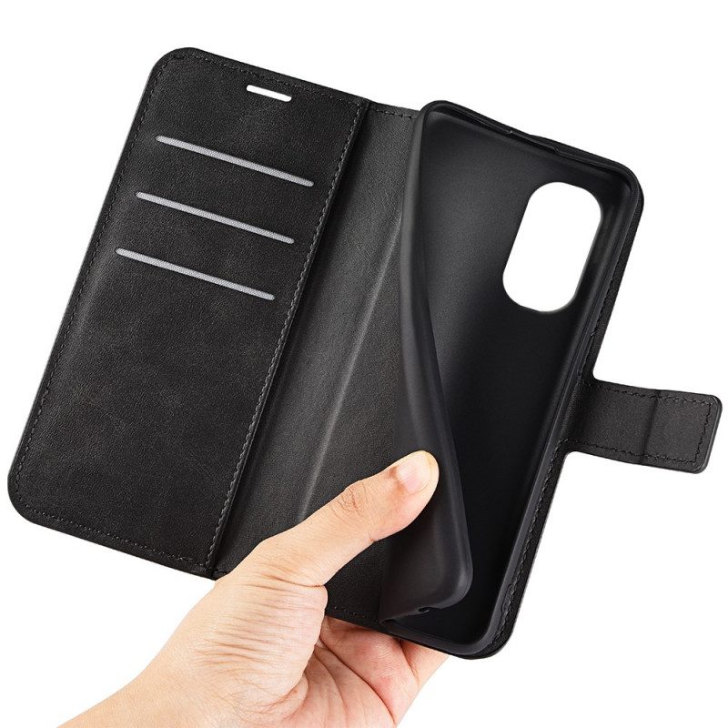 Folio-hoesje voor Moto G41 / G31 Slank Extreem Leereffect