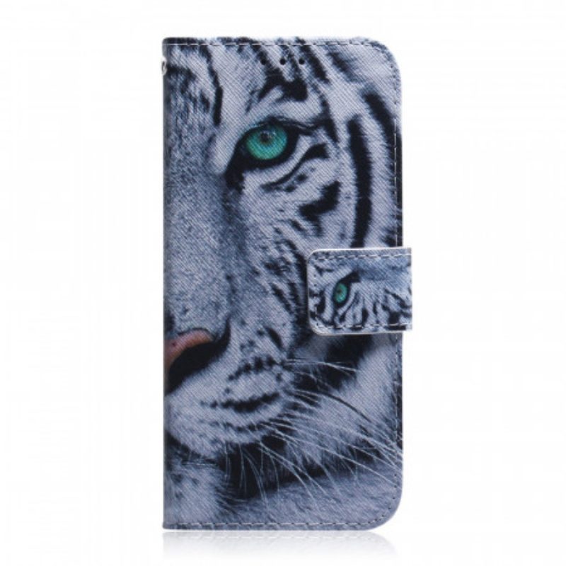 Folio-hoesje voor Moto G41 / G31 Tijger Gezicht