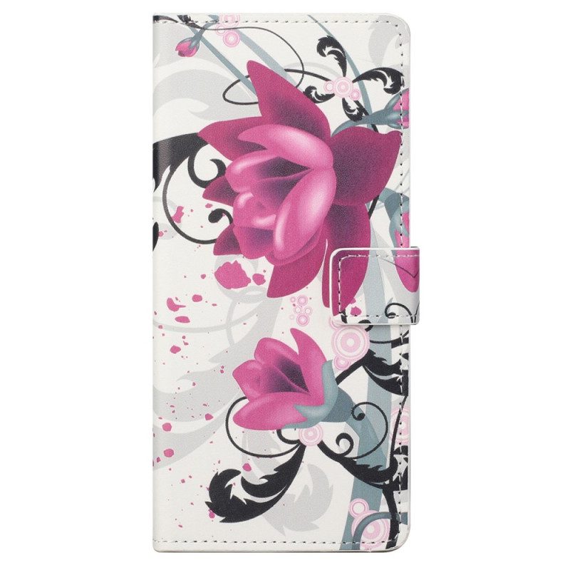 Folio-hoesje voor Moto G41 / G31 Tropische Bloemen
