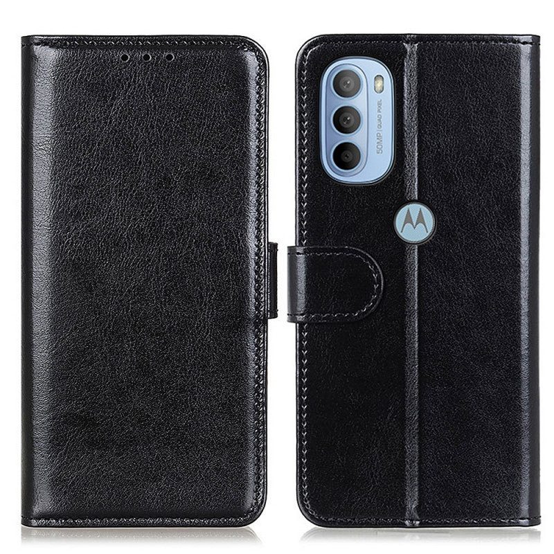Leren Hoesje voor Moto G41 / G31 Bevroren Finesse