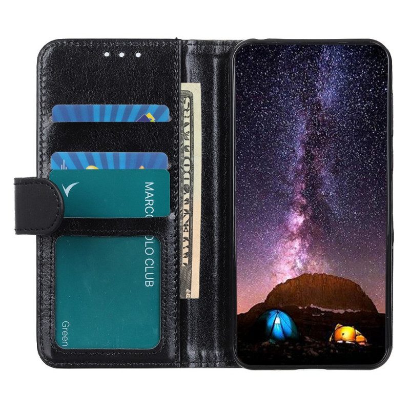 Leren Hoesje voor Moto G41 / G31 Bevroren Finesse