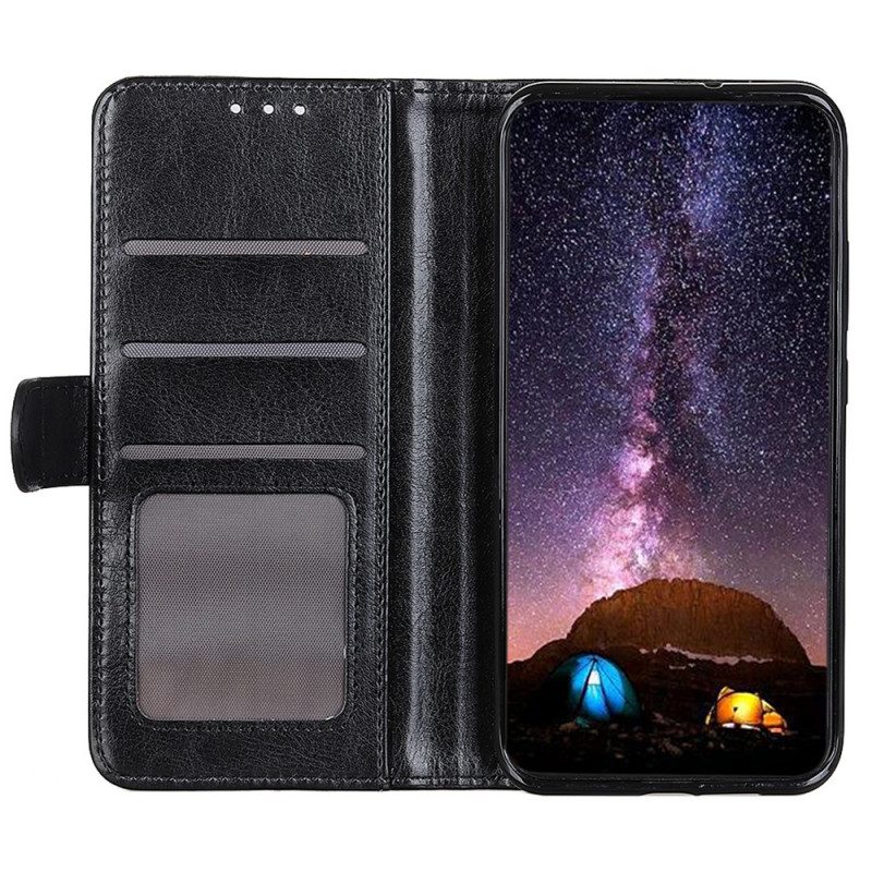 Leren Hoesje voor Moto G41 / G31 Bevroren Finesse