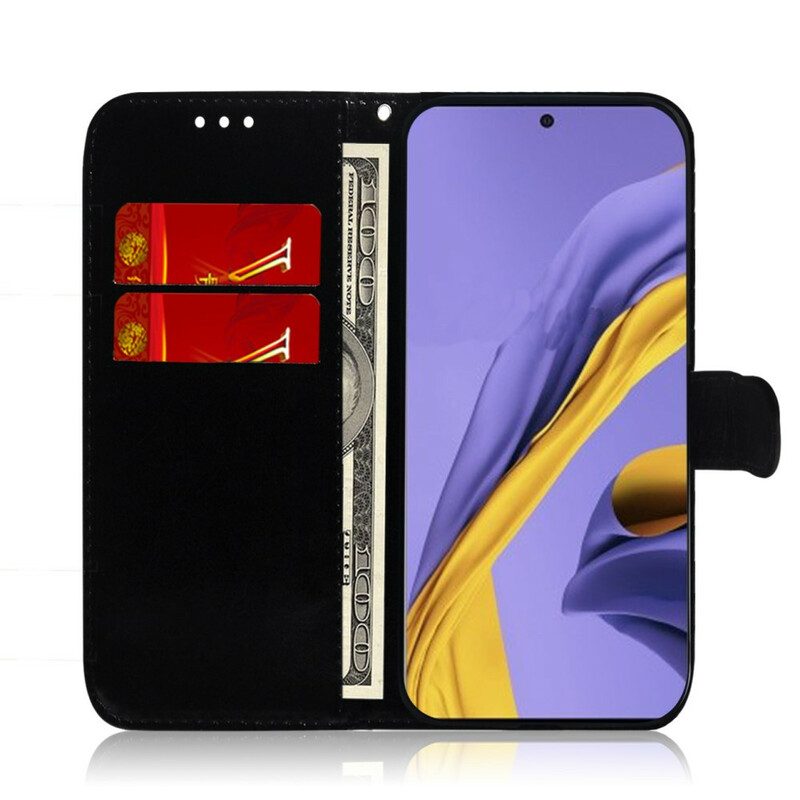 Folio-hoesje voor Samsung Galaxy A51 Spiegelhoes Van Imitatieleer