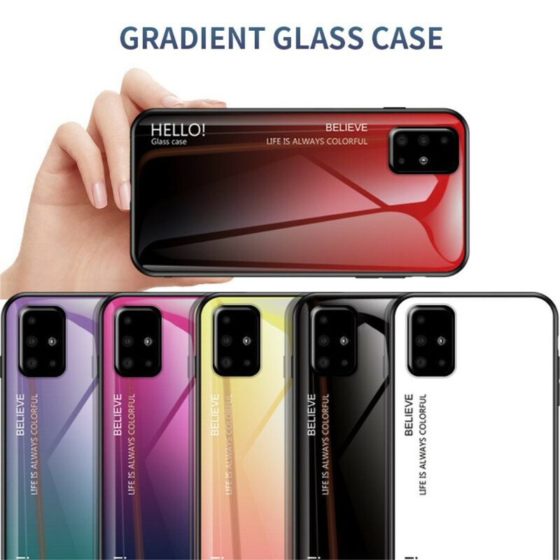 Hoesje voor Samsung Galaxy A51 Gehard Glas Hallo