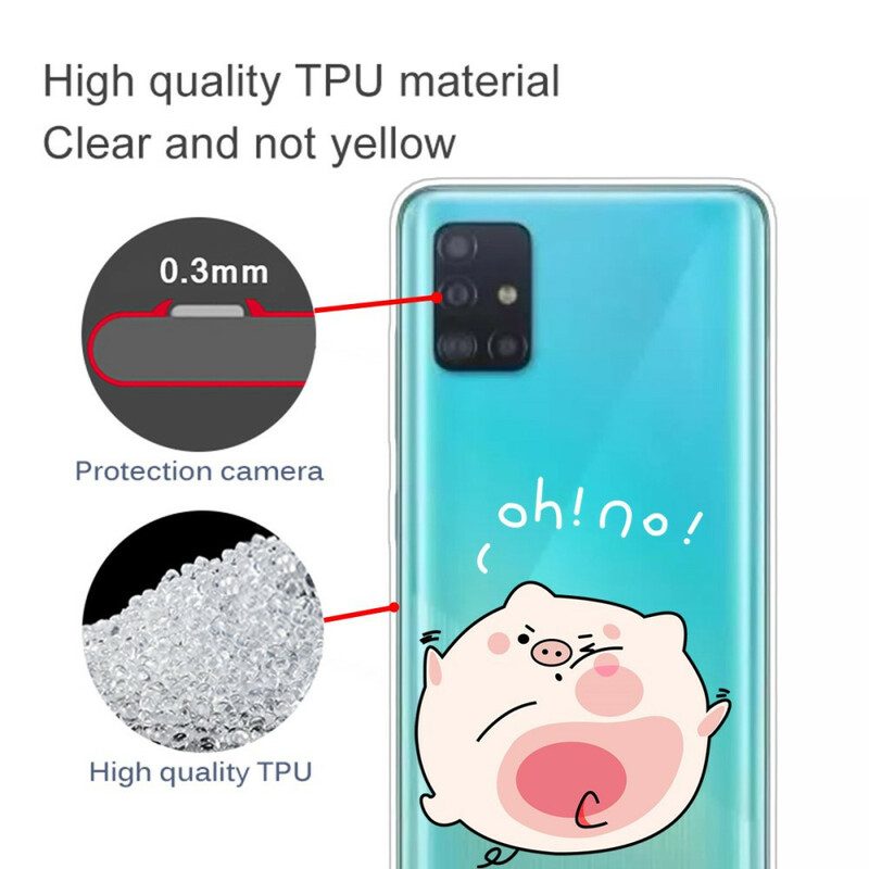 Hoesje voor Samsung Galaxy A51 Vet Varken