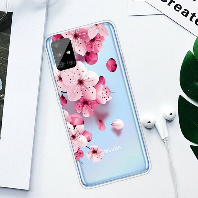 Telefoonhoesje voor Samsung Galaxy A51 Kleine Roze Bloemen